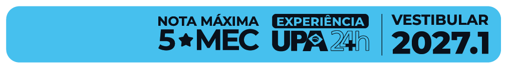 Nota máxima: 5 estrelas MEC. Experiência UPA 24h. Vestibular 2027.1.