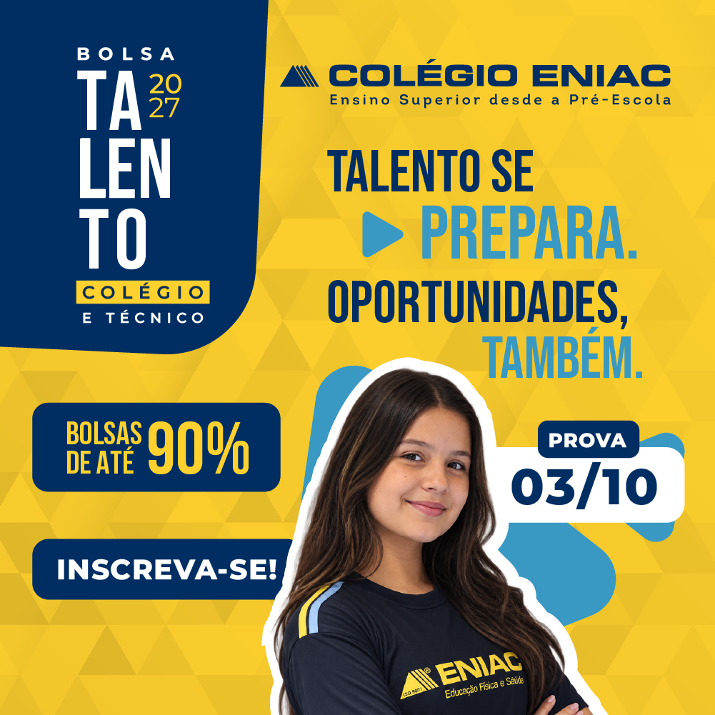 Bolsa Talento 2027 - Colégio ENIAC